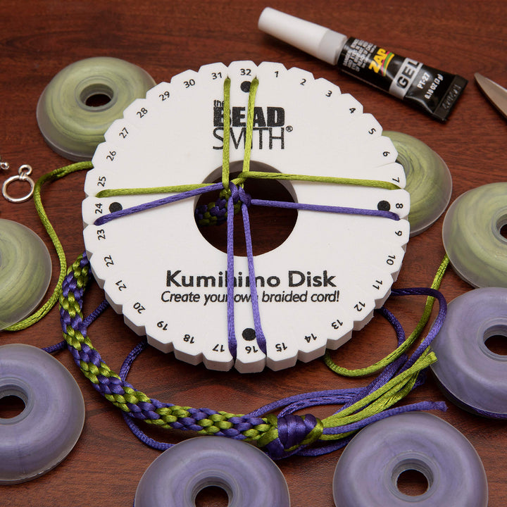 Round Kumihimo Disk, 6 inch Diameter, 3/8” Thick Dense Foam, Jewelry Tools for Braiding, 1 disks