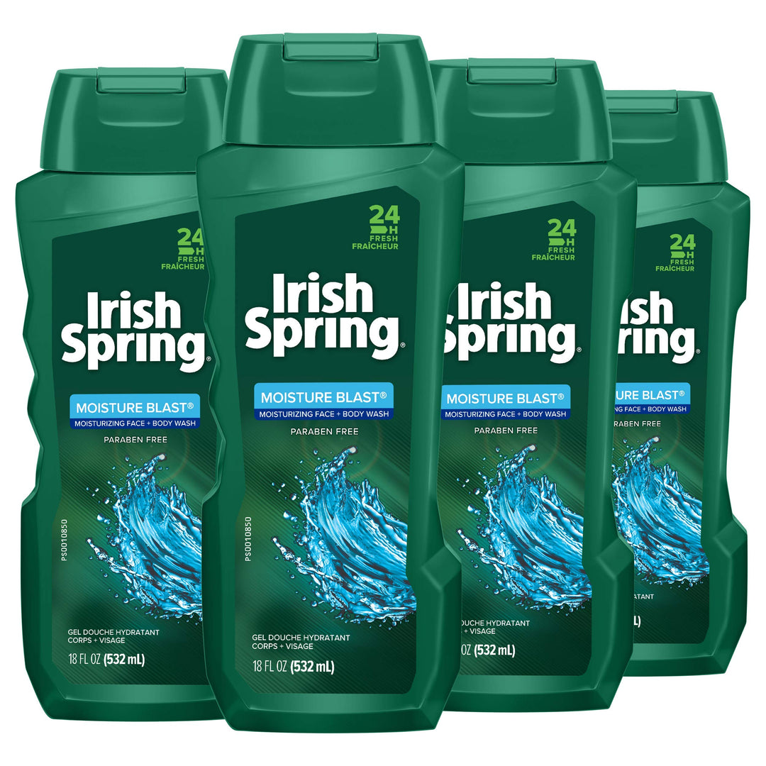 Body Wash, Moisture Blast, 18 fluid ounce, 4 Count (Pack of 1)
