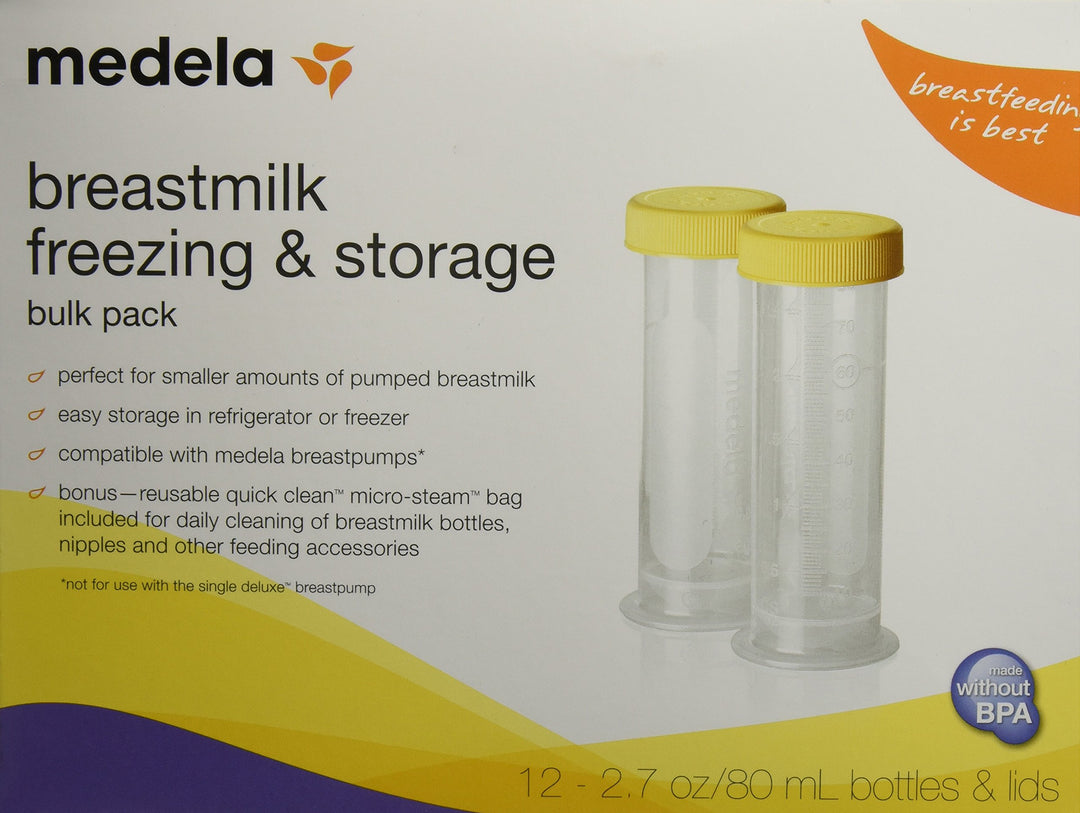 Breast Milk Freezer Pack, 2.7 oz (80ml) Bottles (Pack of 12)