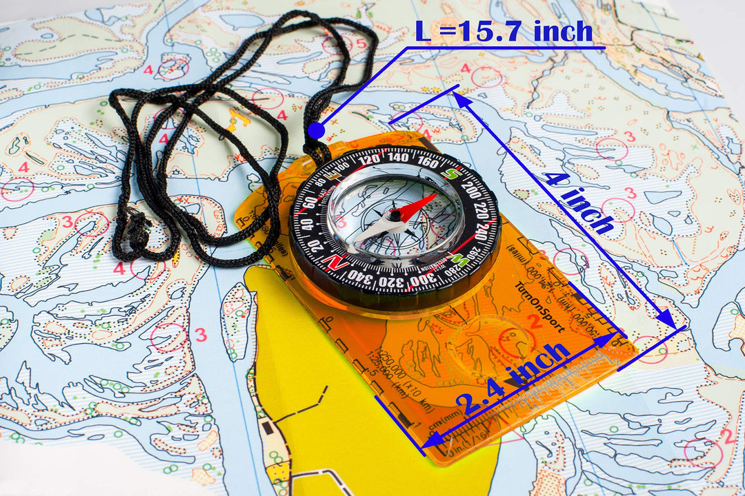 Orienteering Compass Hiking Backpacking Compass | Advanced Scout Compass Camping Navigation - Boy Scout Compass for Kids | Professional Field Compass for Map Reading - Best Survival Gifts