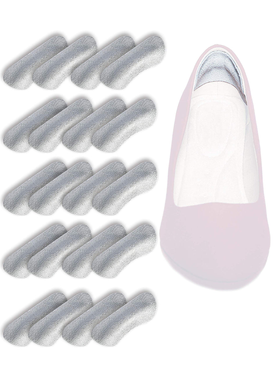 Pedag Stop Padded Leather Heel Grips, Gray, Ten Pair