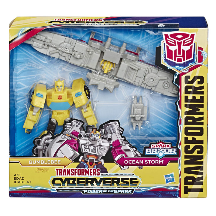 Toys Cyberverse Spark Armor Bumblebee Action Figure - Combines with Ocean Storm Spark Armor Vehicle to Power Up - for Kids Ages 6 and Up, 5.75-inch
