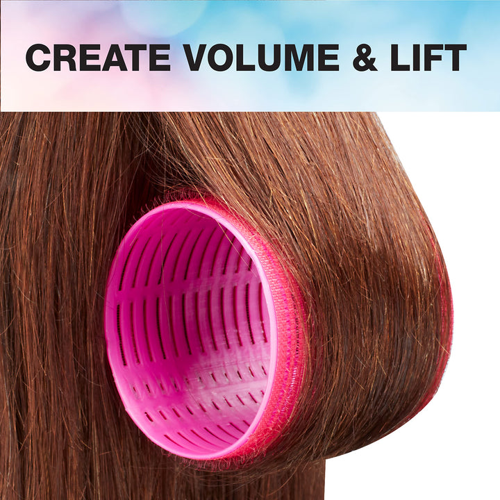 Heatless Curls - Extra Large Hair Rollers - heatless curlers - heatless curls overnight - Velcro Rollers for Hair - Hot Pink - 9 Count w/storage case