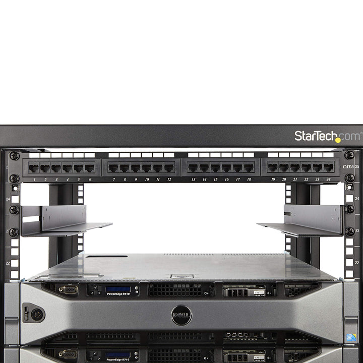 1U 19 inch Server Rack Rails - 24-36 inch Adjustable Depth - Universal 4 Post Rack Mount Rails - Network Equipment/Server/UPS Mounting Rail Kit HPE ProLiant Dell PowerEdge (UNIRAILS1UB)