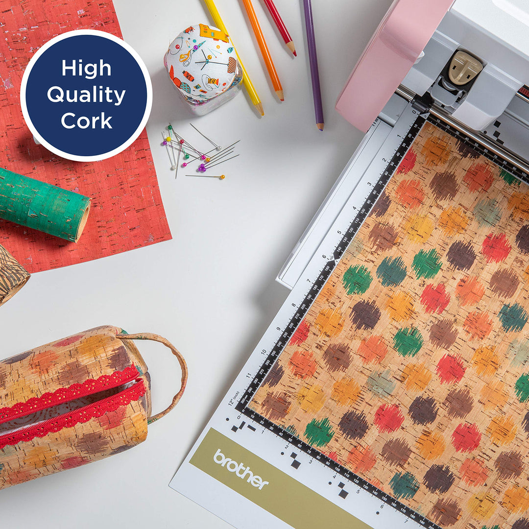 ScanNCut Rolled Cork Fabric Brush Strokes Pattern