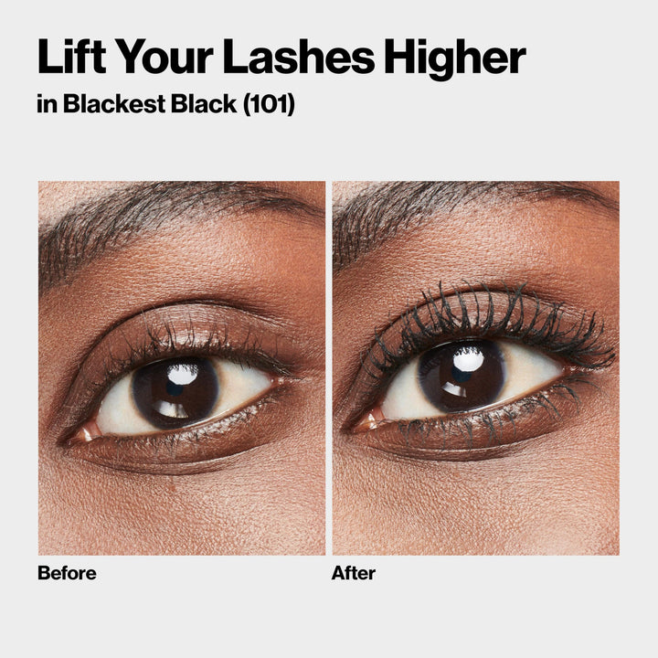 Revlon So Fierce! Eyes Wide Open Mascara with Push-up Brush, For Volumizing & High Lifting Eyelashes, Smudge-proof, Flake Resistant, 102 Black, 0.24 fl oz.