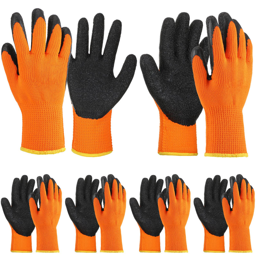 6 Pairs Sublimation Heat Resistant Gloves for 3D Vaccum Heat Transfer Printing Machine Work Gloves, High Temperature, Orange/Black