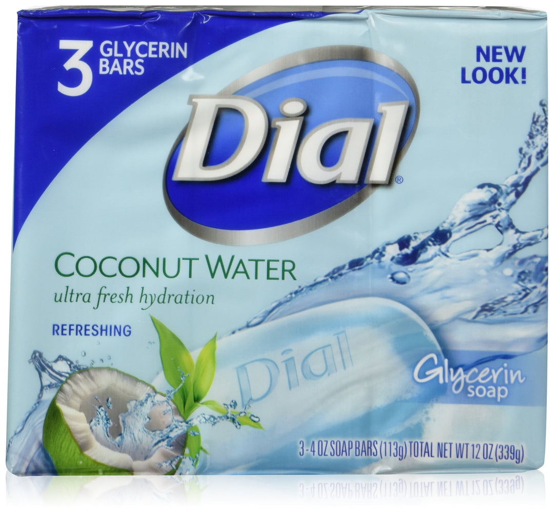 Glycerin Bar Soap, Coconut Water, 4-Ounce Bars, 3 Count