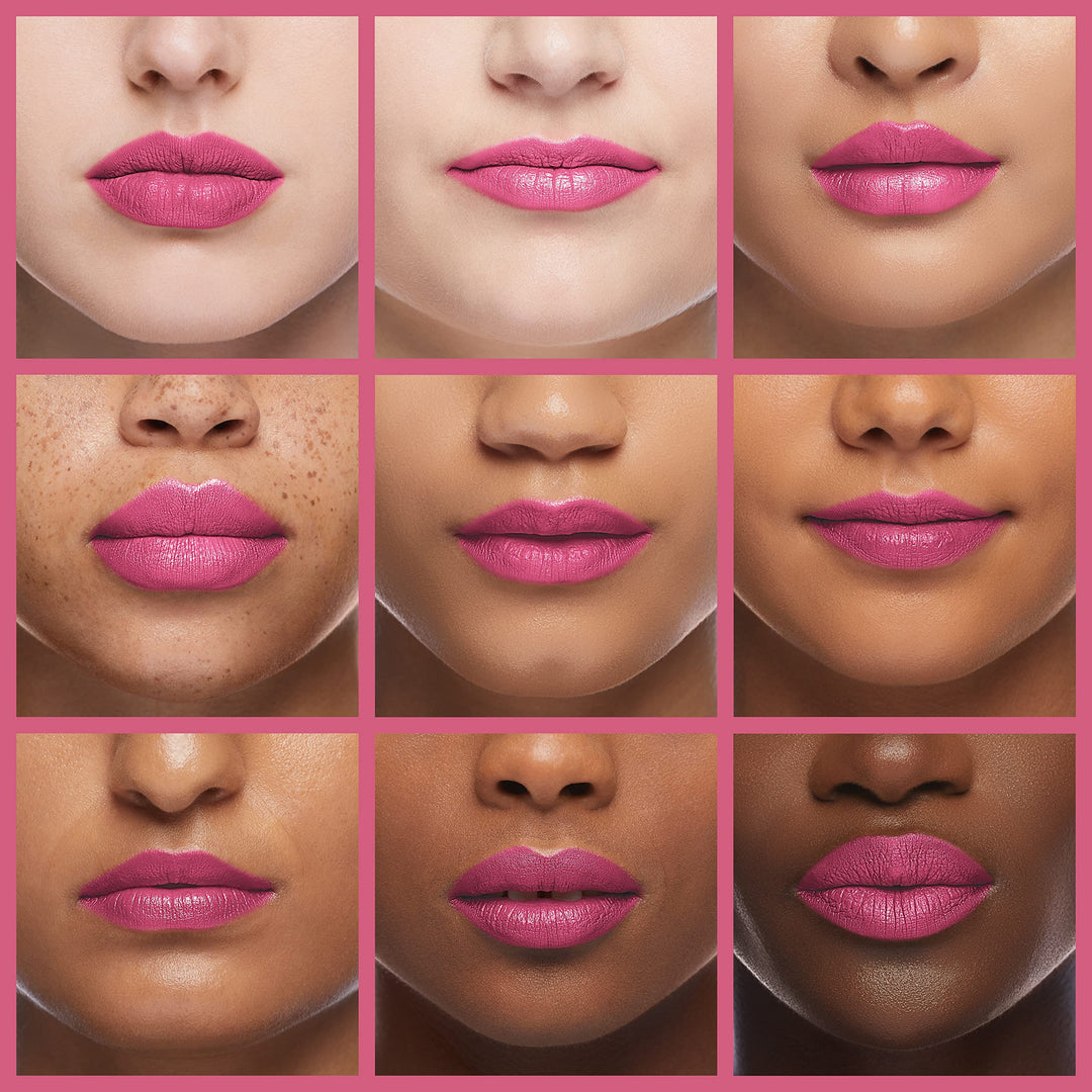 Silk Finish Lipstick, Hydrating Rich Buildable Lip Color, Formulated with Vitamins A,E, & Macadamia for Ultimate Hydration, Cruelty-Free & Vegan - Pink Ice (Carded)