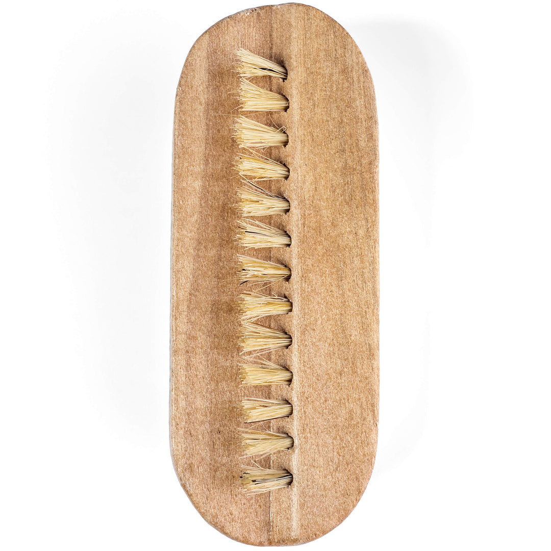 Toe & Finger Nail Brush - Hand & Foot Brush for Cleaning Fingernail and Toenail Cuticle - Natural Wooden and Bristle Scrubber Tool for Gardeners, Mechanics, Salon - Manicure + Pedicure
