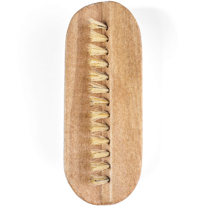 Toe & Finger Nail Brush - Hand & Foot Brush for Cleaning Fingernail and Toenail Cuticle - Natural Wooden and Bristle Scrubber Tool for Gardeners, Mechanics, Salon - Manicure + Pedicure
