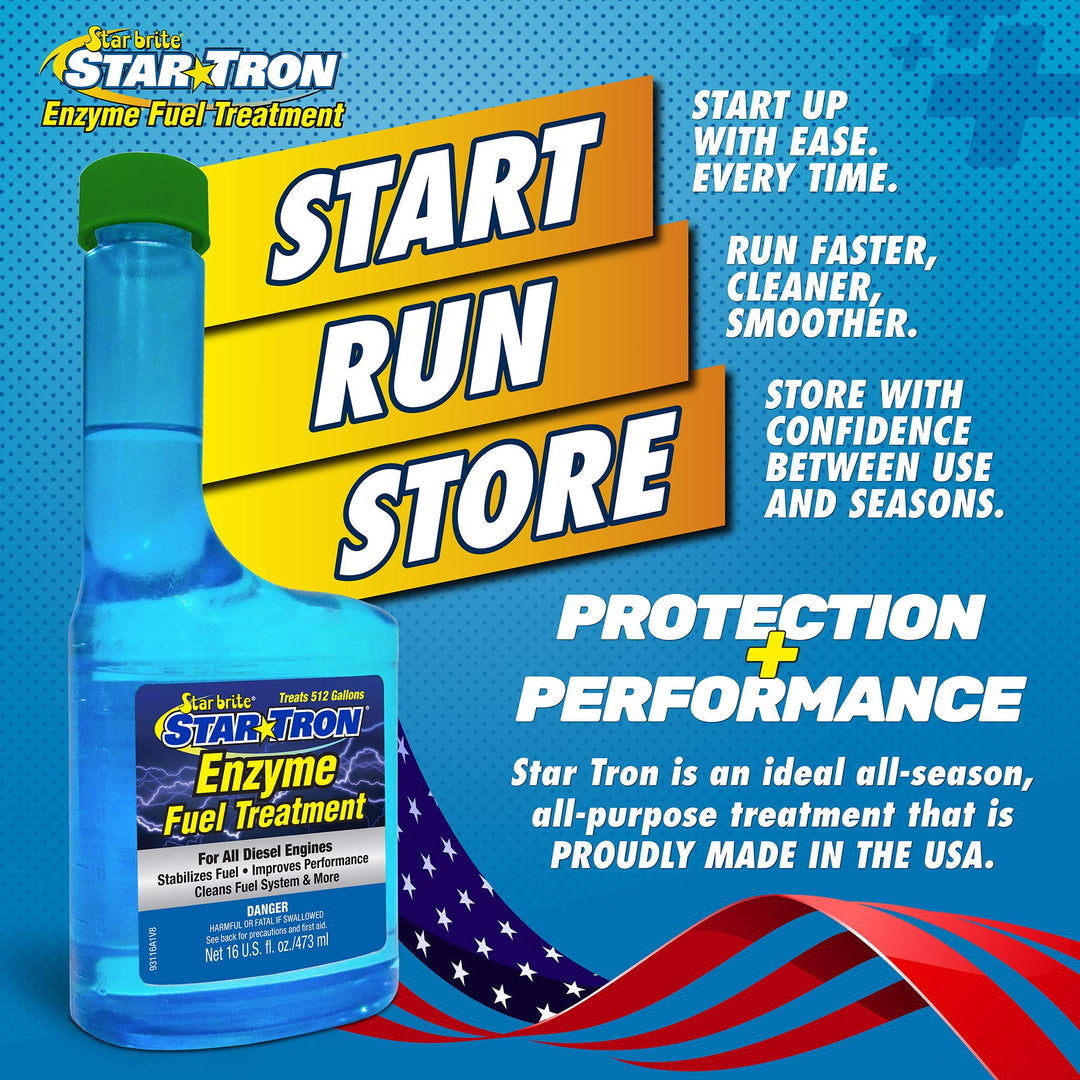 Star Tron Enzyme Fuel Treatment - Super Concentrated Diesel Formula - 1 oz. Treats 32 Gallons - 8 OZ (093108SS)