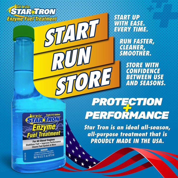 Star Tron Enzyme Fuel Treatment - Super Concentrated Diesel Formula - 1 oz. Treats 32 Gallons - 8 OZ (093108SS)