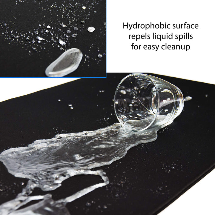 Gaming Mouse Pad (5mm) Massive 46 inch | 46x17.3x0.20 Extra Thick | Black | Stitched Edge, Large Washable Desk Mat