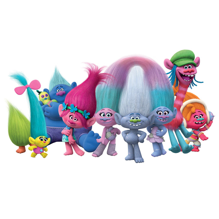 Goody Girls Trolls Poppy Flower Sparkle Headwrap Green with Blue Flowers (Pack of 3)
