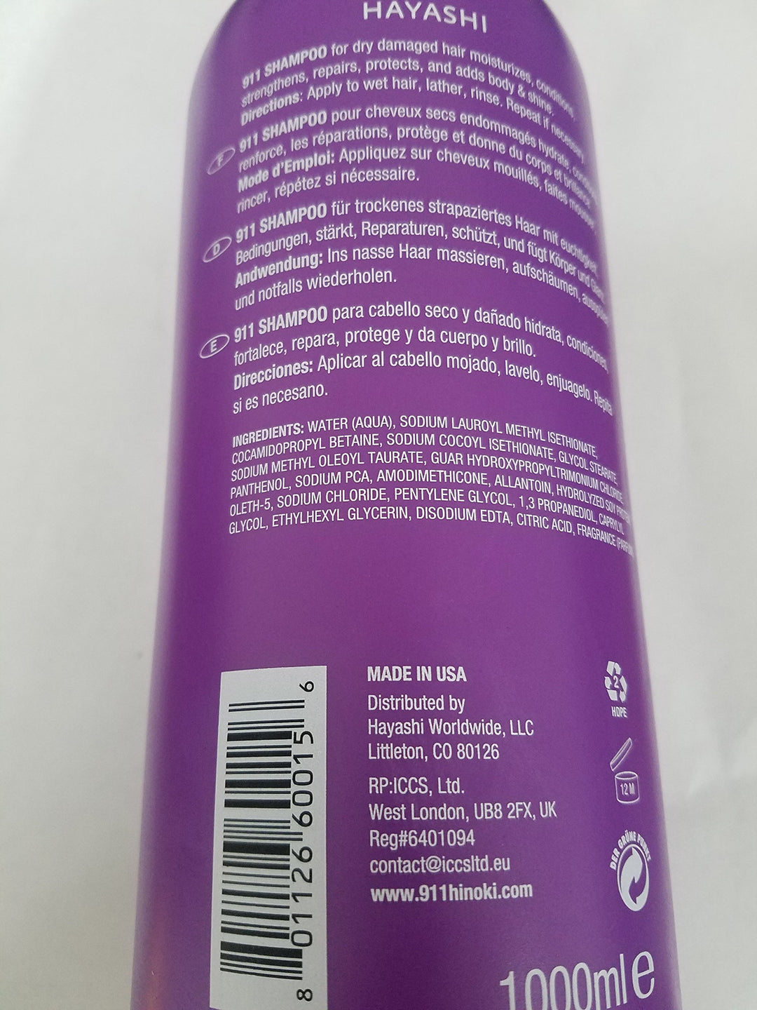 System 911 Shampoo 33.8 Oz./1000 ml