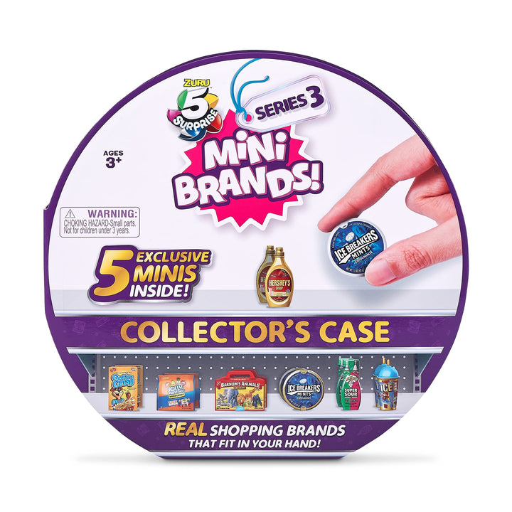Mini Brands Series 3 Collector's Case - Store & Display 30 Minis with 5 Exclusive Minis by ZURU, Multi