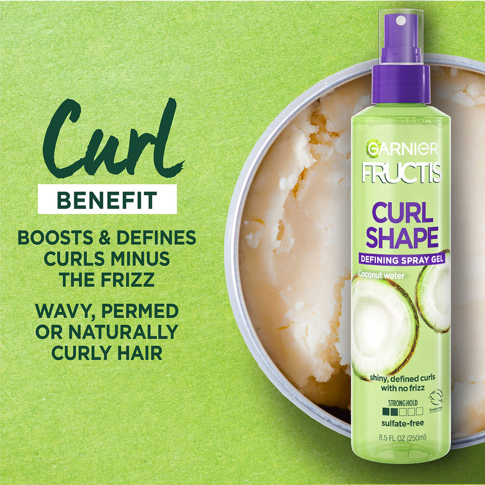 Fructis Style Curl Shape Defining Spray Gel, Curly Hair, 8.5 Fl Oz