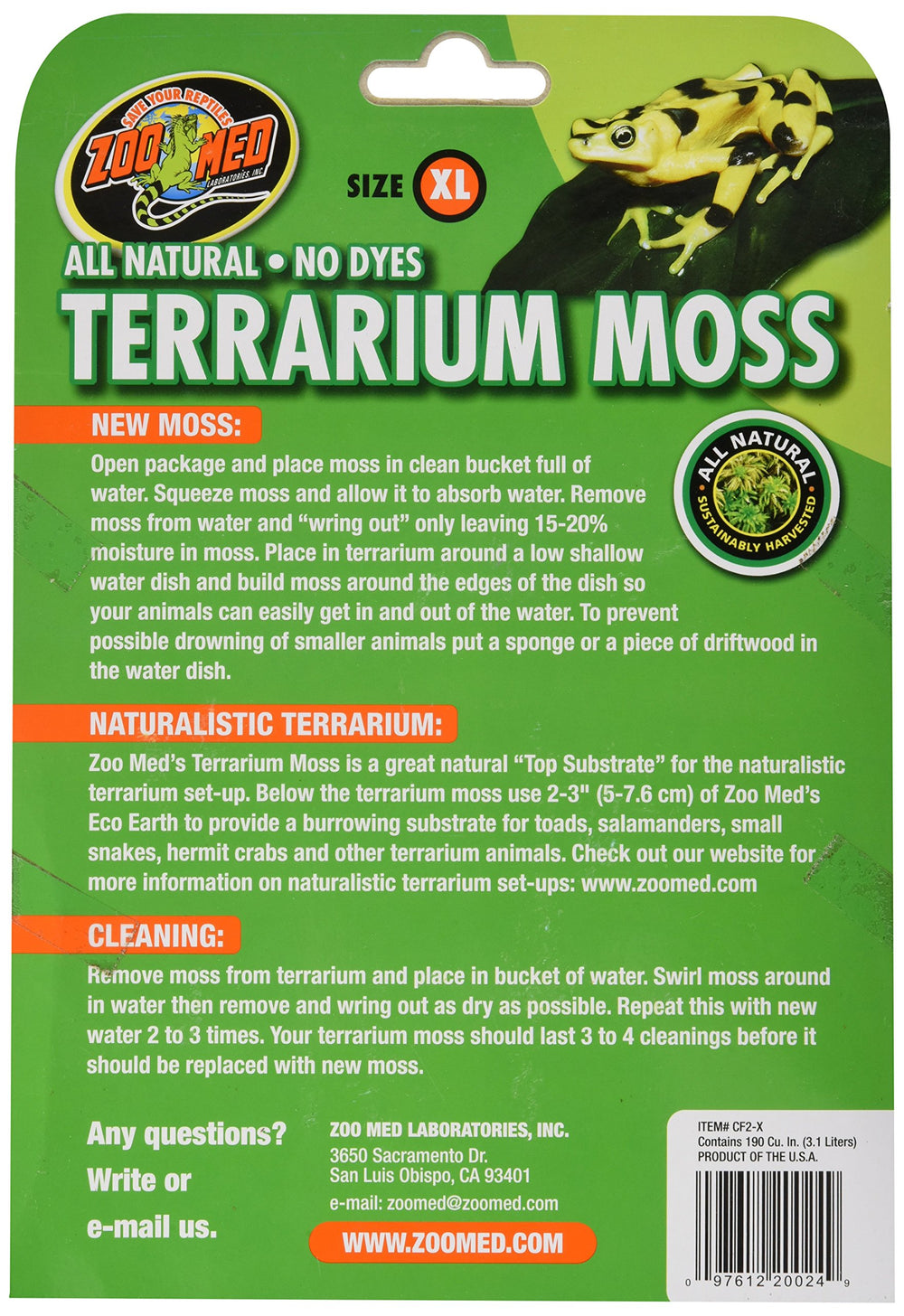 Terrarium Moss 30-40 Gallons