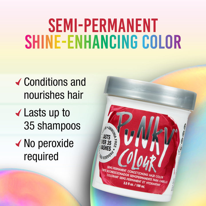 Cherry on Top Semi Permanent Conditioning Hair Color, Vegan, PPD and Paraben Free, lasts up to 25 washes, 3.5oz