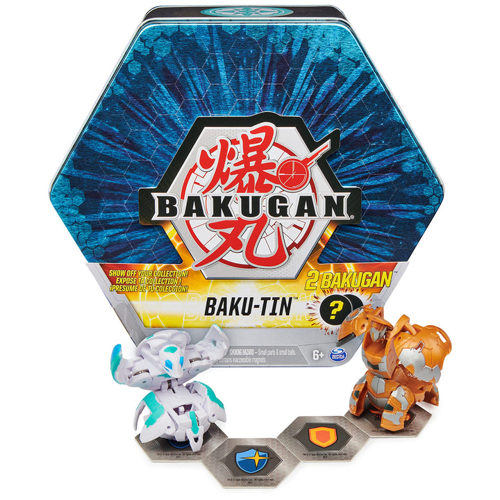 Baku-Tin, Premium Collector’s Storage Tin with 2 Mystery (Style May Vary), Kids Toys for Boys Aged 6 and Up