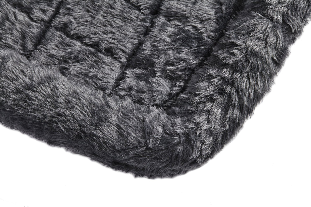 18L-Inch Gray Dog Bed or Cat Bed w/ Comfortable Bolster | Ideal for Toy Dog Breeds & Fits an 18-Inch Dog Crate | Easy Maintenance Machine Wash & Dry | 1-Year Warranty