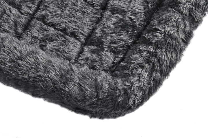 18L-Inch Gray Dog Bed or Cat Bed w/ Comfortable Bolster | Ideal for Toy Dog Breeds & Fits an 18-Inch Dog Crate | Easy Maintenance Machine Wash & Dry | 1-Year Warranty