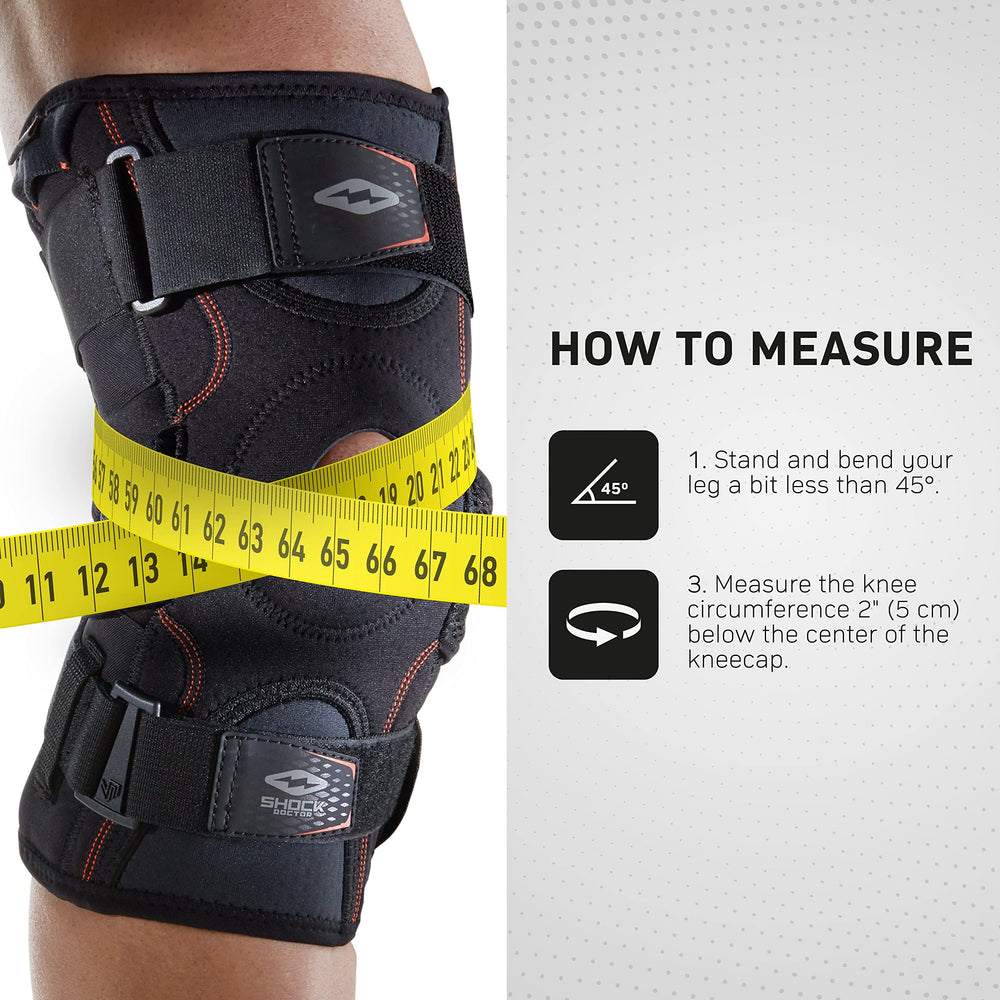 Knee Support with Dual Hinges (Black, Medium)