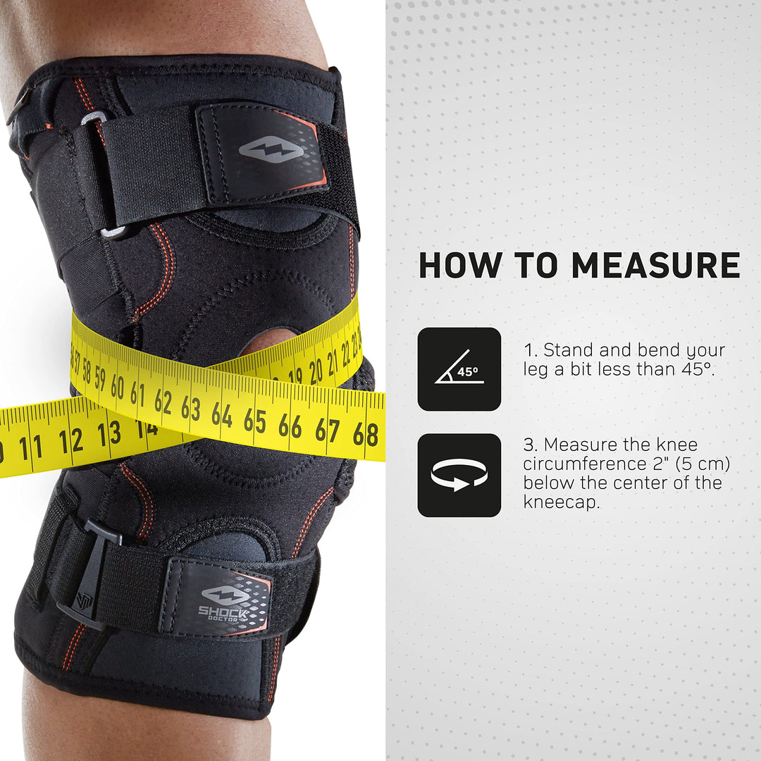 Knee Support with Dual Hinges (Black, Medium)