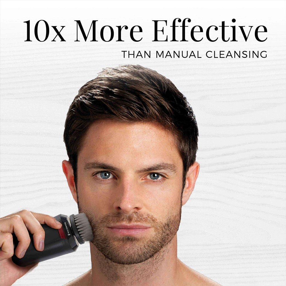 Reveal Men's Compact Facial Cleansing Brush with Pre Shave and Charcoal Heads (FC1500B)