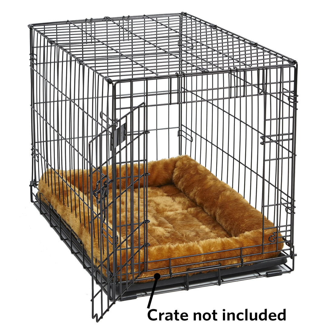 Bolster Dog Bed 42L-Inch Cinnamon Dog Bed w/Comfortable Bolster | Ideal for Large Dog Breeds & Fits a 42-Inch Dog Crate | Easy Maintenance Machine Wash & Dry