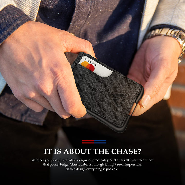Mens Wallet Tactical Bifold Wallets for Men Metal RFID Blocking Aluminum Money Cards Holder Gifts for Men (Black PU)