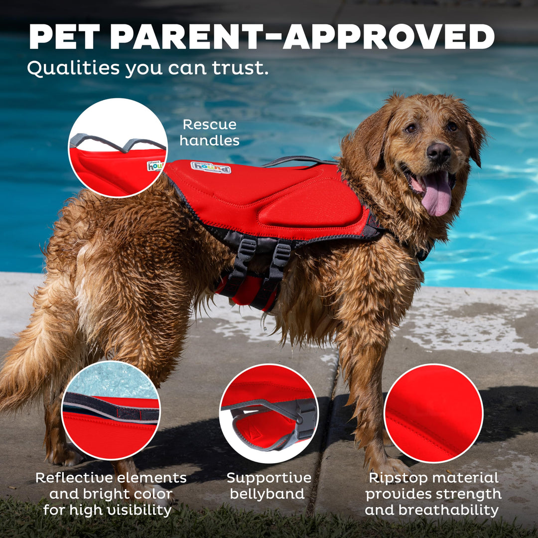 Dawson Swim Red Dog Life Jacket, XL