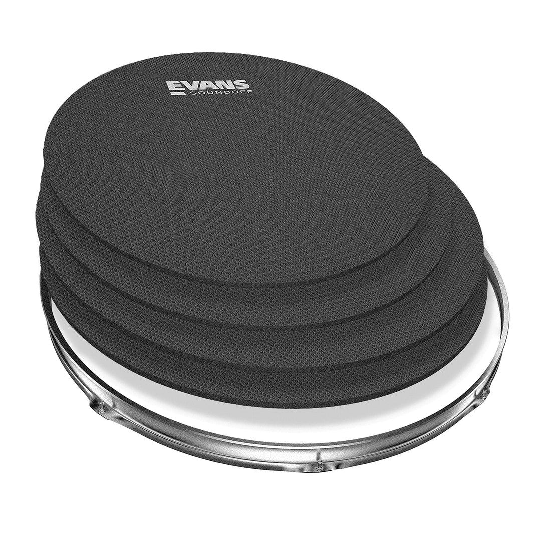 Soundoff Drum Mute Pads - Full Box Drum Pad Set - Drum Mutes Pack - 4 Tom/Snares - Great for Silencing Drum Kits to Practice - Fusion Box Set - 4-Pack