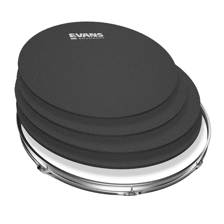 Soundoff Drum Mute Pads - Full Box Drum Pad Set - Drum Mutes Pack - 4 Tom/Snares - Great for Silencing Drum Kits to Practice - Fusion Box Set - 4-Pack