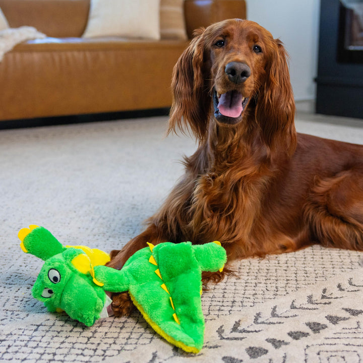 Squeaker Matz Plush Gator Dog Toy, XL