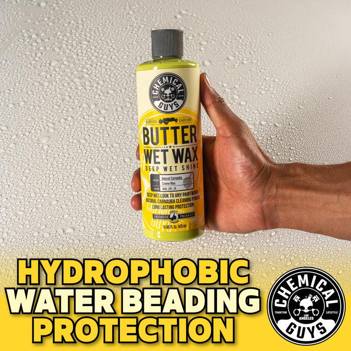 WAC_201_16 Butter Wet Wax, Deep Wet Shine for Cars, Trucks, SUVs, RVs & More, 16 fl oz, Banana Scent