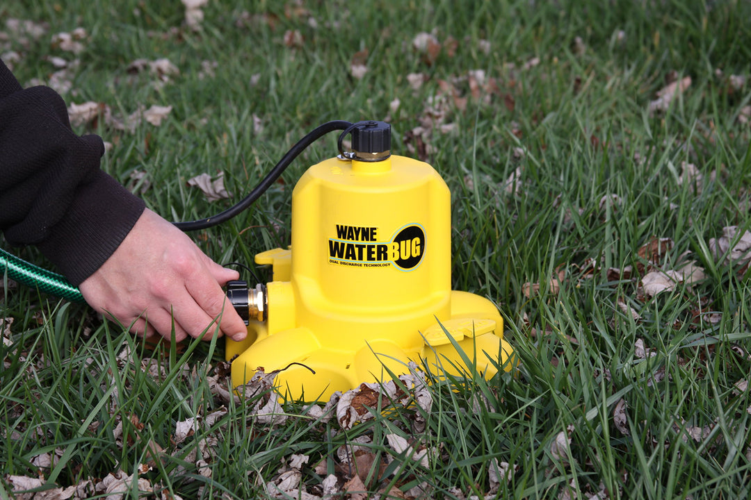 WAYNE WaterBUG 1/6 HP 1350 GPH Submersible Multi-Flo Technology-Water Removal and Transfer Pump, No Size, Yellow