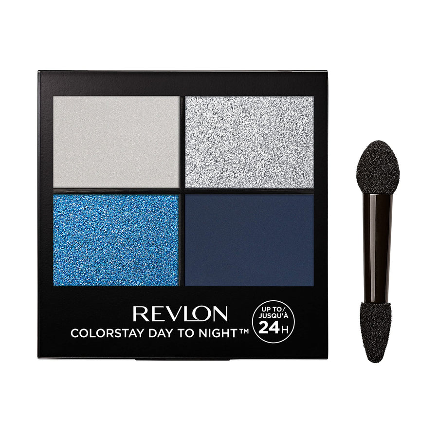 Revlon ColorStay Day to Night Eyeshadow Quad, Longwear Shadow Palette with Transitional Shades and Buttery Soft Feel, Crease & Smudge Proof, 580 Gorgeous, 0.16 oz