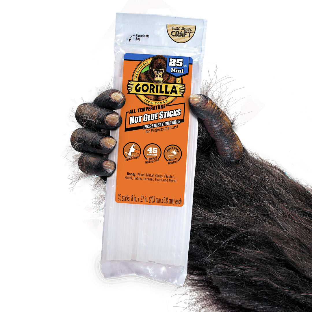 Hot Glue Sticks, Mini Size, 8 Long x .27 Diameter, 25 Count, Clear, (Pack of 1)