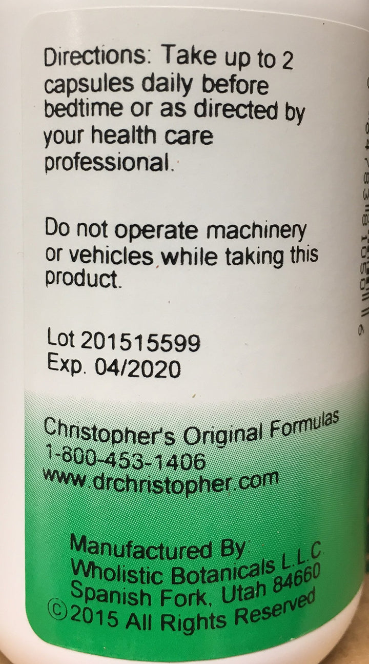 Christopher s Original Formulas Slumber 425 mg 100 Veggie Caps