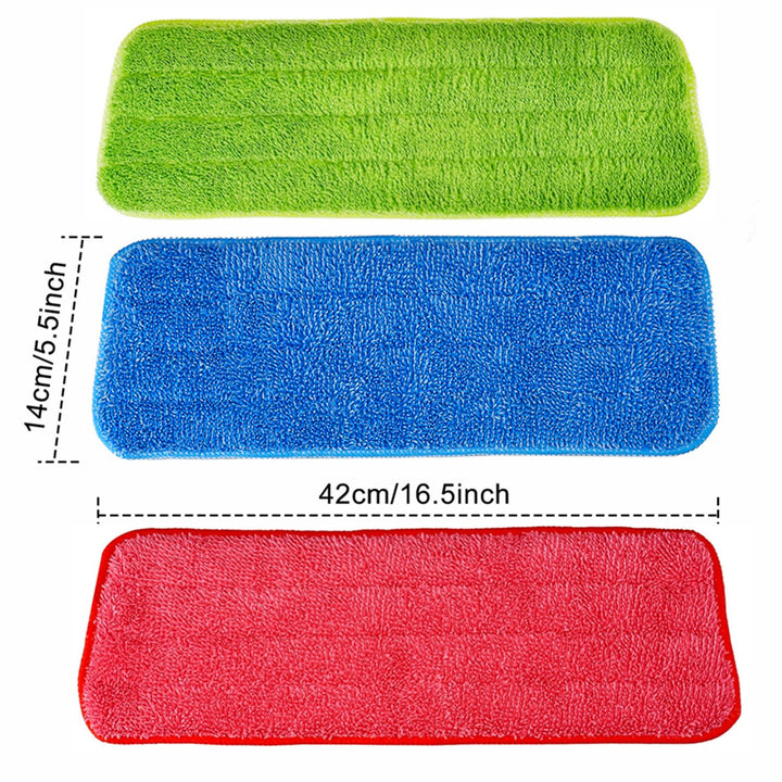 3 Pieces Mop Microfiber Cleaning Pads Replacement Heads for Spray Mops and Reveal Mops Washable 16.5 x 5.5 Inch