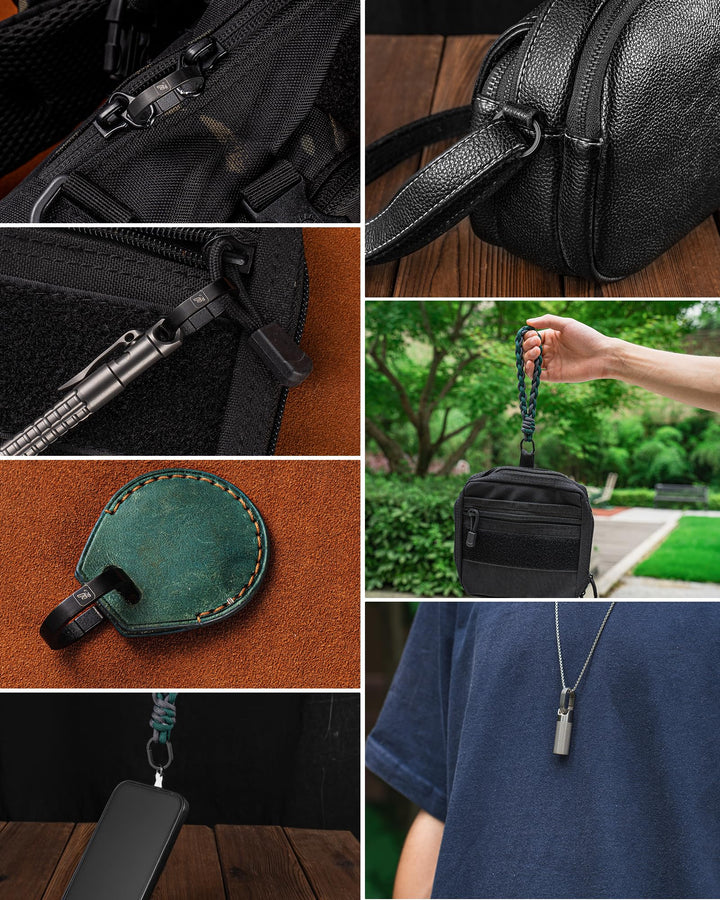 Titanium Small Key Chain Rings, Quick Release Connecting Keychain Mini Carabiner for Keys Wristlet Bag, Jump Ring for Necklace