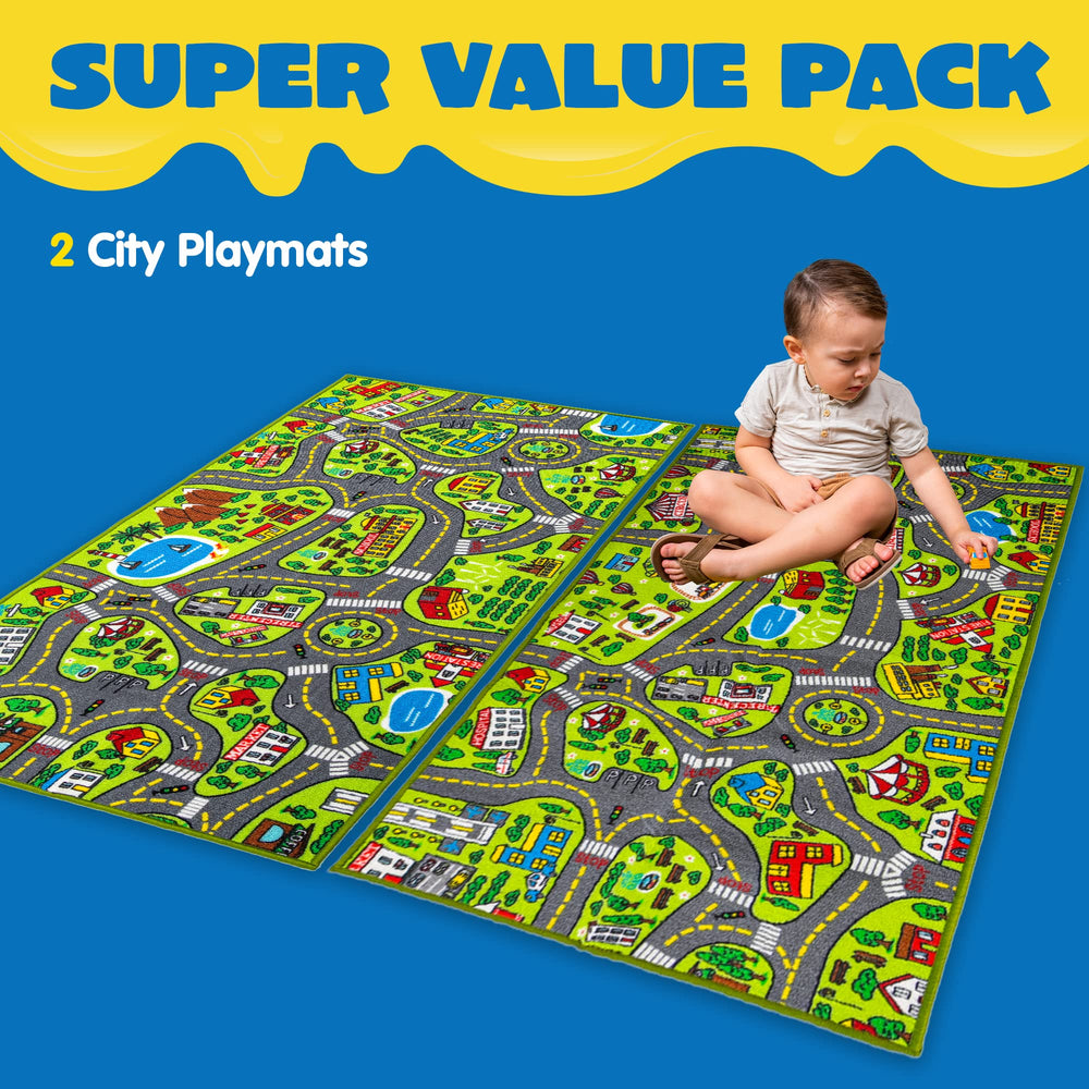 Play Mat 80 x 150 cm for Children from 3 Years Old Large Circuit Mat for Games Room