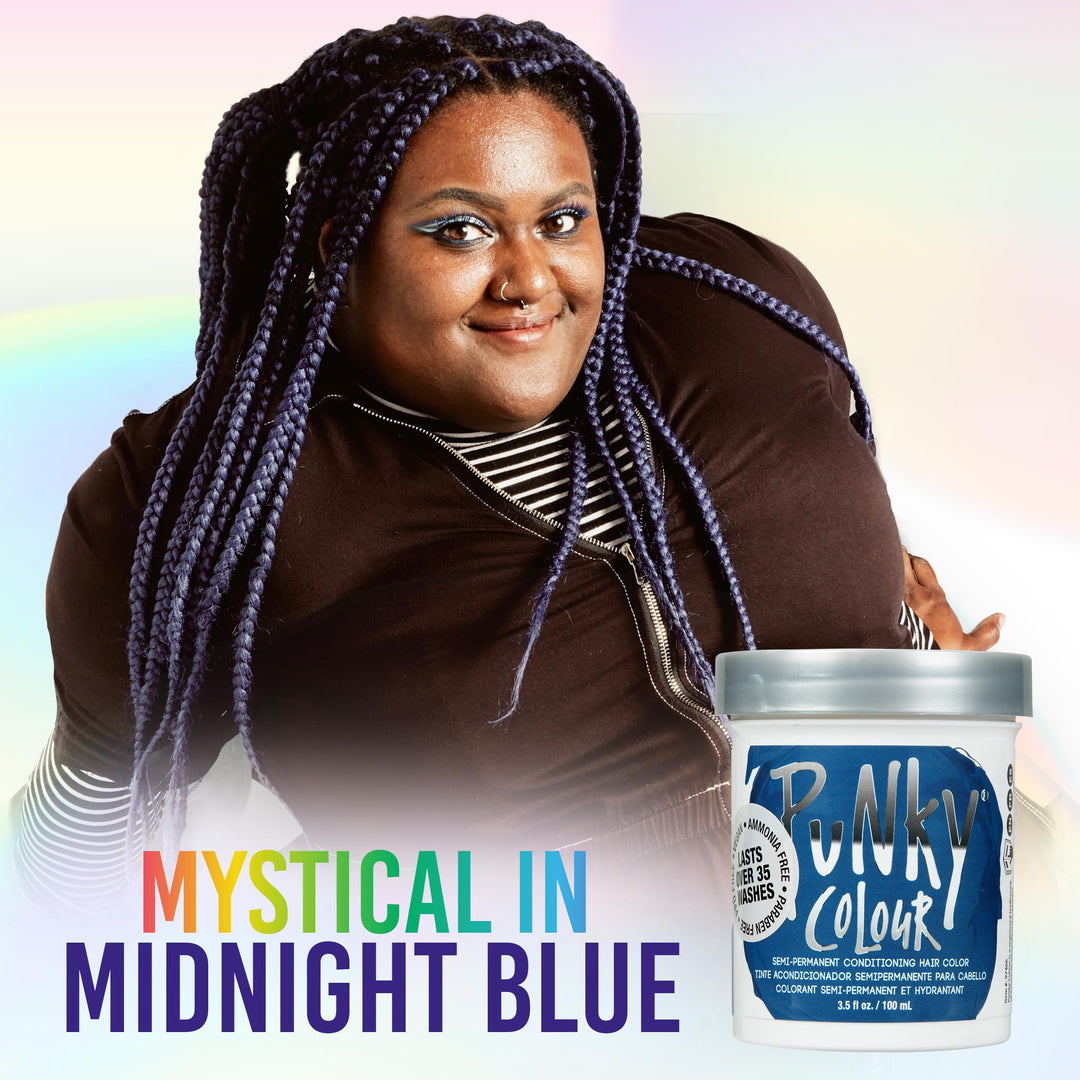 Midnight Blue Semi Permanent Conditioning Hair Color, 3.5oz