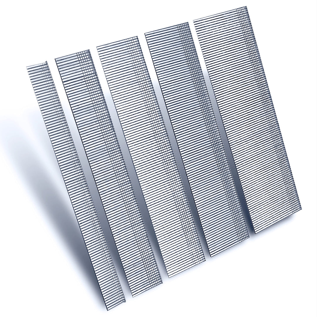 1600 pcs 18 Gauge Brad Nails 5 Sizes (5/8+1+1 1/4+1 1/2+2 Inch) Galvanized Nail Assorted Size Project Pack