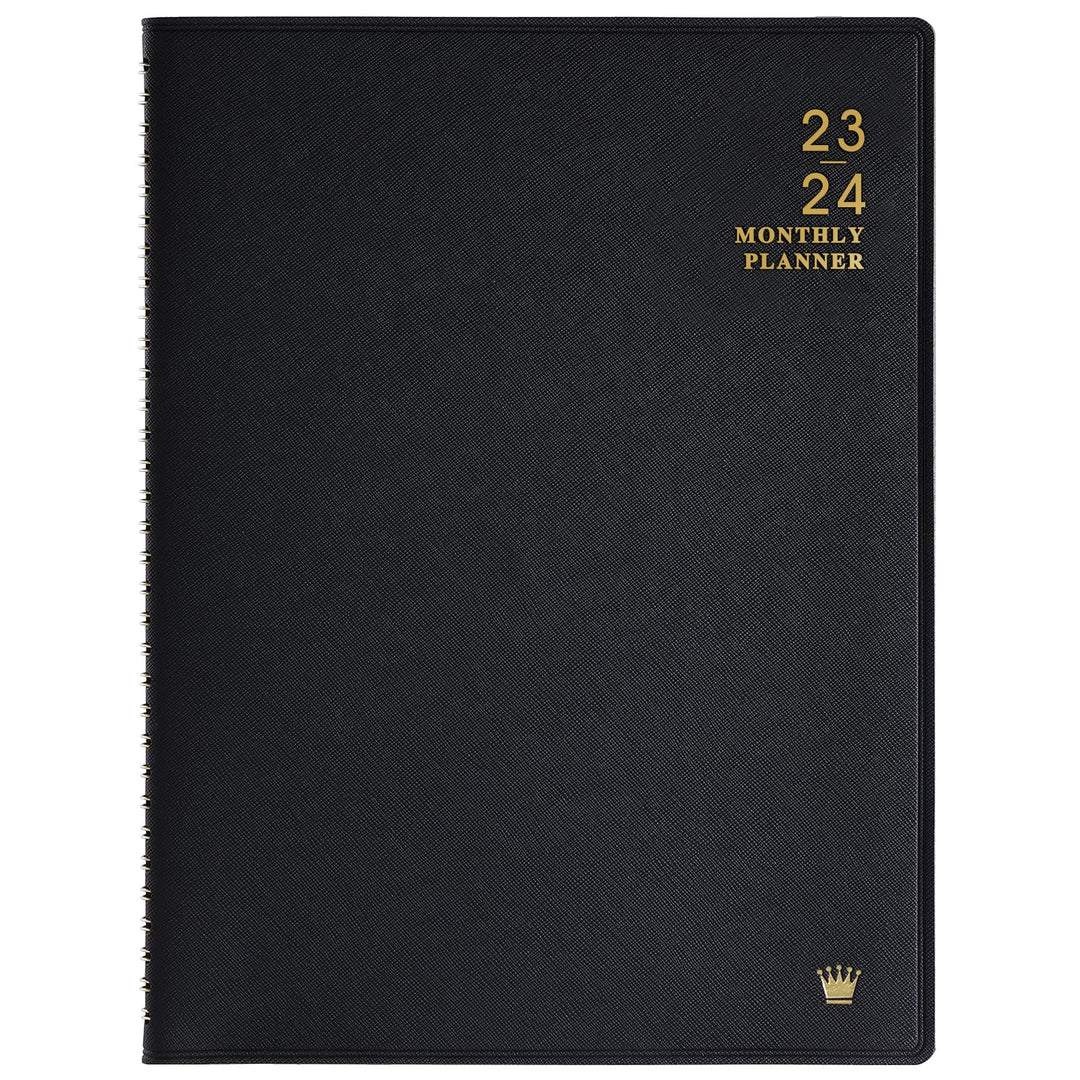 2023-2024 Monthly Planner/Calendar - Jul 2023 - Dec 2024, 18 Months Planner 2023-2024 with Tabs, 8.86 x 11.4, Faux Leather, Pocket, Passwords, 15 Note Pages, Twin-Wire Binding, Thick Paper