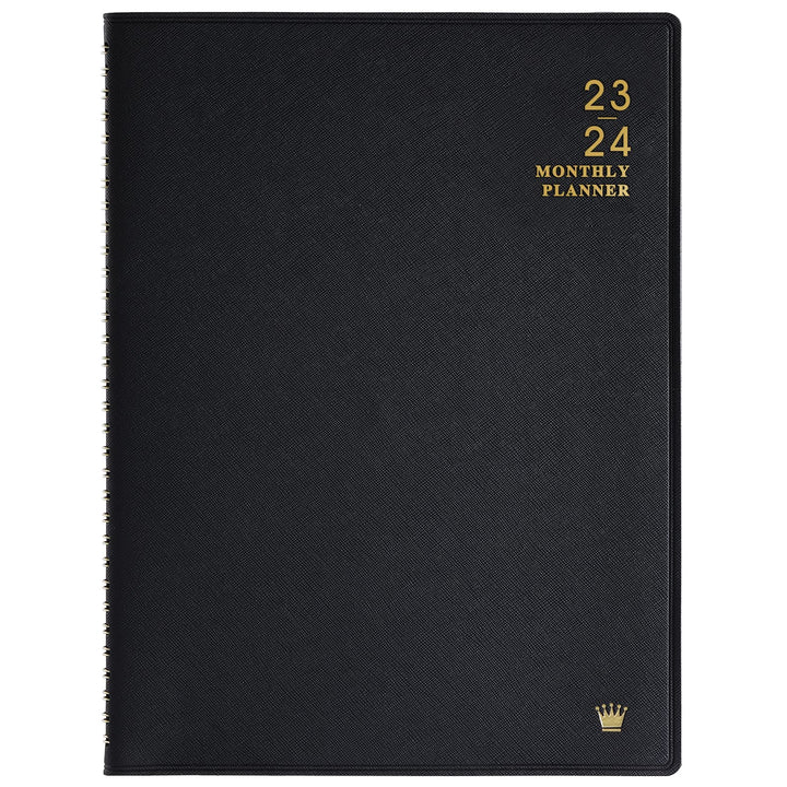 2023-2024 Monthly Planner/Calendar - Jul 2023 - Dec 2024, 18 Months Planner 2023-2024 with Tabs, 8.86 x 11.4, Faux Leather, Pocket, Passwords, 15 Note Pages, Twin-Wire Binding, Thick Paper