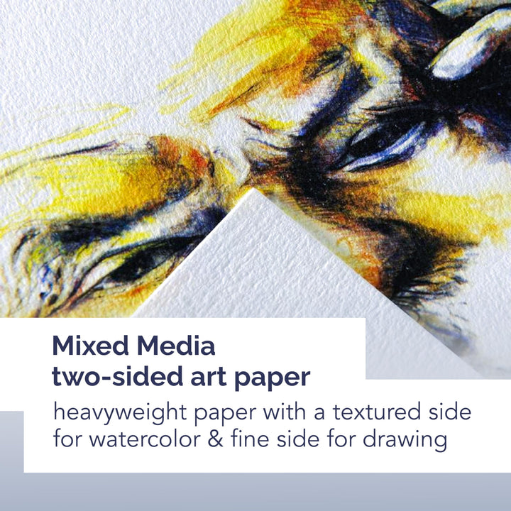 Artist Series Mixed Media Paper, Wirebound Pad, 5.5x8.5 Inch, 40 Sheets (138lb/224g) - Artist Paper for Adults and Students - Watercolor, Gouache, Graphite, Ink, Pencil, Marker