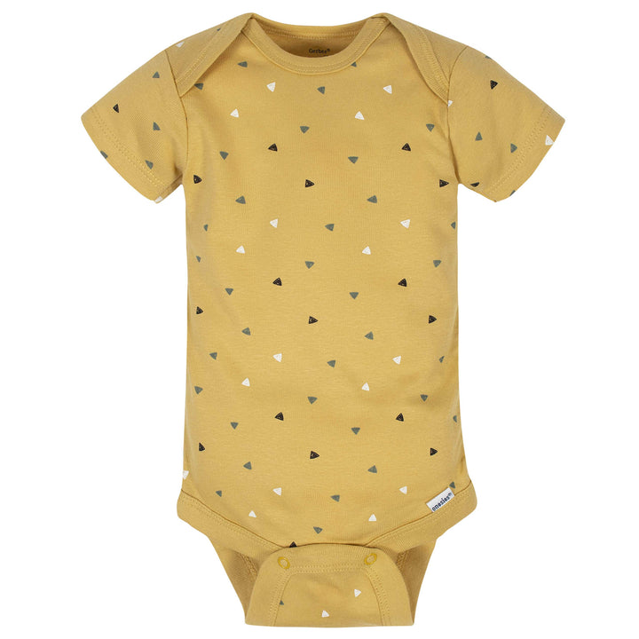 Baby 8-Pack Short Sleeve Onesies Bodysuits, Tiger Green, 0-3 Months
